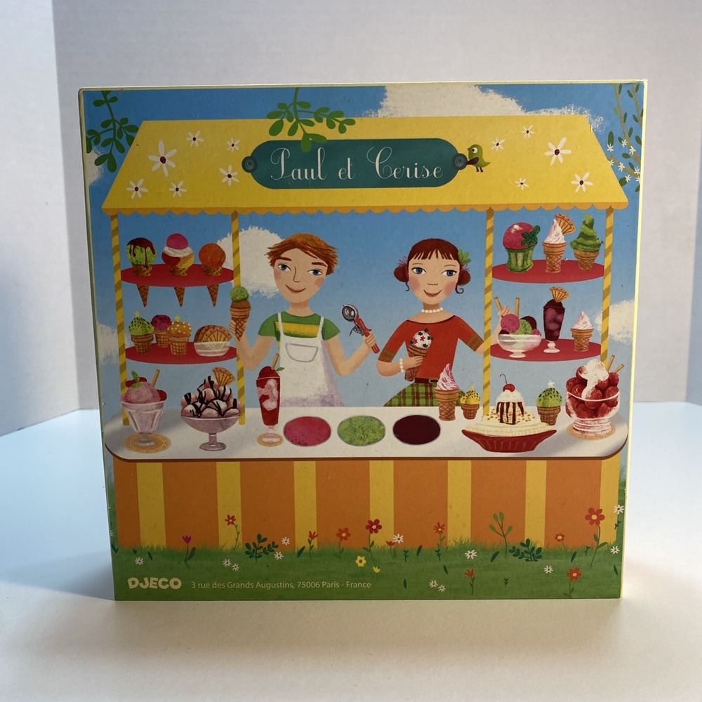 Djeco Ice Cream Parlor Paul et Cerise French Pretend Imagination Toy Play READ